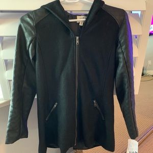 Jolt peacoat with faux-leather arms